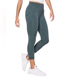 Lululemon All The Right Places Crop II Gravity Green Gym Yoga Athleisure 6